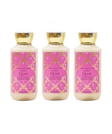 Bath & Body Works Bubbly Rose 24 Hour Moisture Body Lotion Set - Set of 3