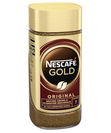Nescaf Gold Original soluble bean coffee instant coffee from exquisite coffee beans caffeine-containing 1-pack (1 x 200g) Original 1 piece (1 Pack) - Buy Online on GoSupps.com