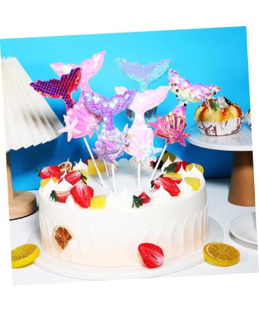 UPKOCH 18 Pcs Cake Decoration Seashell Decor Ocean Decorations Under The Sea Cupcake Topper Mermaid Cupcake Topper Under The Sea Cake Picks Toothpick Birthday Party Supplies Cloth Wedding - Buy Online on GoSupps.com