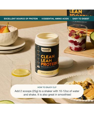 Nuzest - Pea Protein Powder - Clean Lean Protein Premium Vegan Plant Based Protein Powder Dairy Free Gluten Free GMO Free Protein Shake Smooth Vanilla 40 Servings 2.2 lb Vanilla 2.2 Pound (Pack of 1) - Buy Online on GoSupps.com