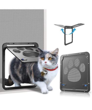 Ownpets Pet Screen Door,Inside Door 8x10x0.4 inch,Lockable Magnetic Flap Screen Automatic Lockable Black Door for Puppy Dog and Cat Door - Buy Online on GoSupps.com