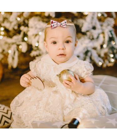 WUISOLQP 12 PCs Baby Girls Headbands Hair Bows Set - Flower Patterns, Handmade Soft Stretchy Nylon Hairbands for Newborns, Infants, Toddlers - Birthday, Christmas, Wedding Photography Hair Accessories - Buy Online on GoSupps.com