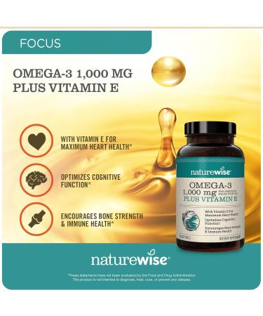 NatureWise 1000mg Omega 3 600mg EPA 400mg DHA with Vitamin E 180ct & Vitamin B Complex for Cellular Energy 60 Softgels 2-Month  - Buy Online on GoSupps.com