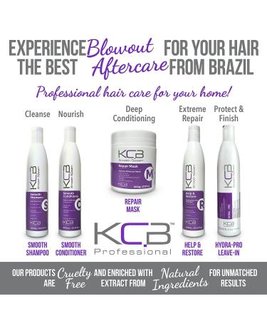 KCB Professional Smooth System Brazilian Keratin Hair Treatment - 2 Steps for Smoothing, Frizz Control, and Blowout - Formaldehyde-Free - 3.38 Fl Oz Kit - Buy Online on GoSupps.com