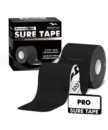 Sure Tape Water Resistant pro Synthetic Kinesiology Tape Roll Therapeutic Sports Tape Latex Free 20 Precut 10 Strips