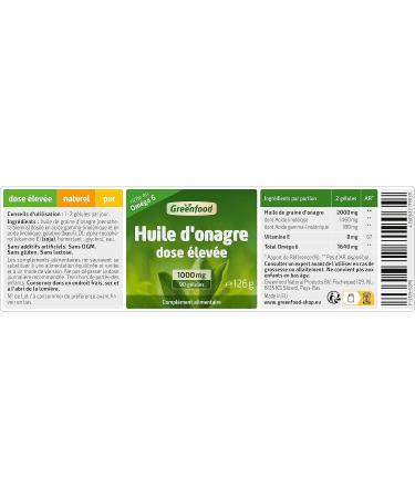 Greenfood Evening primrose oil 1000 mg high dose 90 capsules no artificial additives no genetic engineering. - Buy Online on GoSupps.com