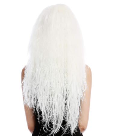 WIG ME UP TYWL017AK-1001 | Long White Blonde Curly Wig for Ladies | Elaborate Kinks & Fairy Style - Buy Online on GoSupps.com