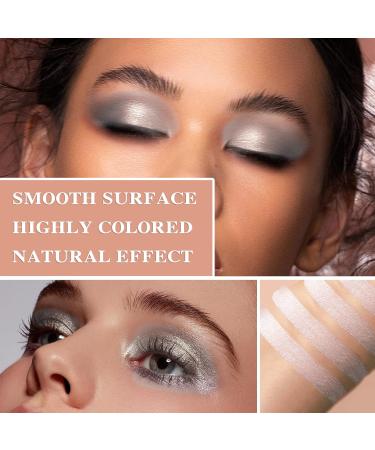 Glitter Shimmer Cream White Eyeshadow Stick Highly Pigmented Long Lasting Waterproof Metallic Eye Shadow Pencil Crayon Makeup Pen with Sharpener Easy to Use & Carry(Pearlescent White) - Buy Online on GoSupps.com