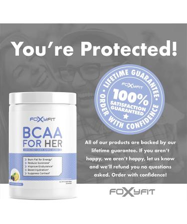FoxyFit BCAA for Her - BlackBerry Lemonade | Hydrating BCAAs for Women, Reduce Soreness - 20 Servings - Buy Online on GoSupps.com