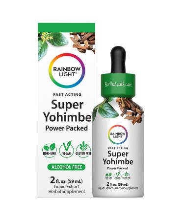 Rainbow Light Super Yohimbe Extract | 2 Fl Oz | Fast Acting Power Packed Formula | Alcohol Free | Non-GMO and Gluten Free Herbal Supplement | for Men and Women