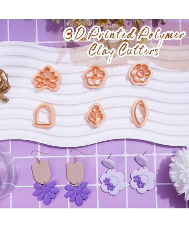 6 Shape Flower Clay Cutters Set for Jewelry Making - Geometric Polymer Clay Cutters for Embossed Flowers Earring Studs - Buy Online on GoSupps.com