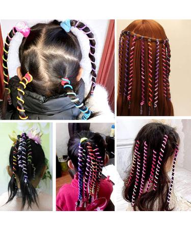 Colorful Hair Styling DIY Accessories Tool Set - 12 Pieces Spiral Hair Jewelry for Girls' Parties & Birthdays - Buy Online on GoSupps.com
