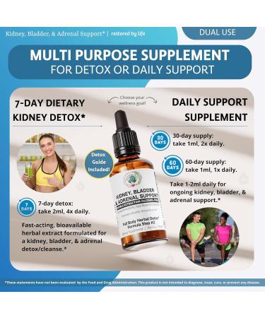 Kidney Bladder & Adrenal Cleanse Detox - Support Natural Wellness | International Shipping - Buy Online on GoSupps.com