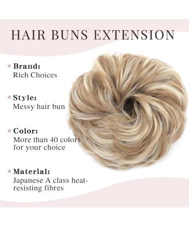 Buy Ashblond & Bleaching Blonde Hair Extensions - Interchangeable Ponytail & Hair Tie Dutt for Voluminous Updos | 45g Real Hair Quality - Buy Online on GoSupps.com