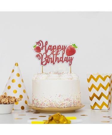 Seyal Real Strawberry Happy Birthday Cake Topper - Buy Online on GoSupps.com