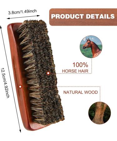 Amabro 2PCS Horsehair Shoe Shine Brushes - Leather & Suede Polish | Wood Handle for Boots, Shoes, Car Seats & More - Buy Online on GoSupps.com