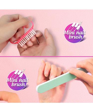 Gel Nail Polish Removal Kit: 20 Plastic Nail Clips, 550 Cotton Pads, 120ml Dispenser Bottle, 7 Nail File Grits, 2 Nail Brushes, 2 Cuticle Pushers - Buy Online on GoSupps.com