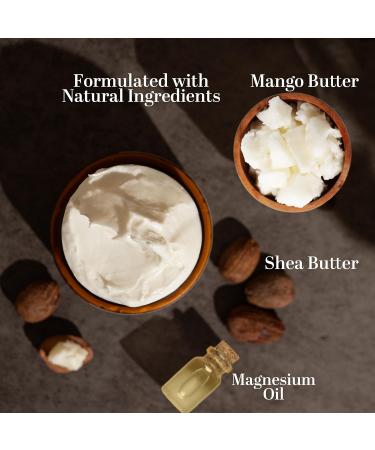 Better Shea Butter Magnesium Cream for Leg Cramps | Relieves Muscle Tension | Night Lotion Safe for Pregnancy Kids and Babies | Organic and Natural Ingredients | Vegan Made in USA | (Unscented) - Buy Online on GoSupps.com
