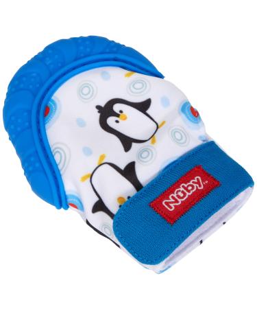 N by ID6804BLUE Teething Gloves Happy Hands - 3M+ Blue