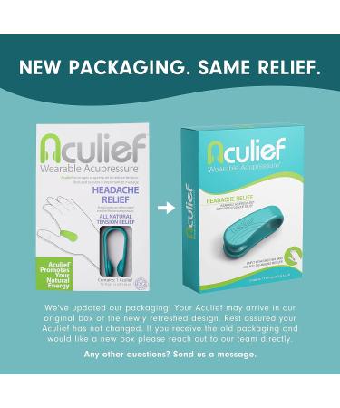 Aculief - Natural Headache & Migraine Relief Wearable - Acupressure Stress Alleviation - Teal - Buy Online on GoSupps.com