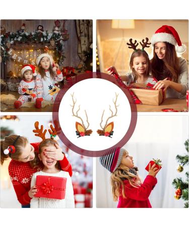 minkissy 2 Pairs Christmas Glow Barrette Christmas Hairpin Glowing Hairpin Girl Hair Accessories Girls Hair Ties Hair Ornaments for Women Xmas Hair Clips Antlers Deer Horns Hair Holder Ear - Buy Online on GoSupps.com