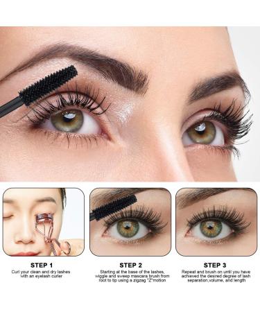 4D Silk Fiber Eyelash Mascara & Liquid Eyeliner Set - Waterproof, Smudge-Proof, Long-Lasting Cosmetics for Dramatic Extension, Thickening, and Lengthening - Achieve Natural Voluminous Look - Buy Online on GoSupps.com