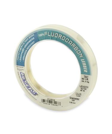 Hi-Seas 100% Fluorocarbon Leader Clear 25 Yard, 40 Pound Test