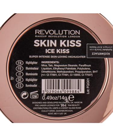 Makeup Revolution Skin Kiss 14g Ice - Illuminating Highlighter - Buy Online on GoSupps.com