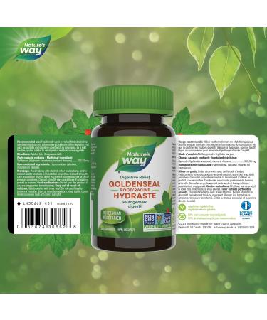 Nature's Way Goldenseal Root Help Relieve Digestive Upset Mild Laxative 50 Vegetarian Capsules Natural 50 count (Pack of 1) - Buy Online on GoSupps.com