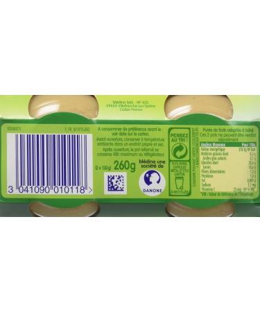 Bl dina Mon 1er Petit Pot Bananas Compote from 4/6 Months 2 x 130 g - Pack of 6 - Buy Online on GoSupps.com