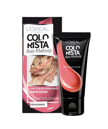 Colorista Hair Makeup Semi-permanent hair color for blonde rose gold 30 ml 2 pieces rose gold 30 ml (pack of 2)