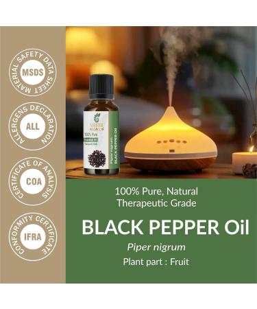 Black Pepper Oil 15 ML (0.51 Fl.OZ) | 100% Pure Natural Undiluted Uncut Therapeutic Grade Piper Nigrum Essential Oil 0.51 Fl Oz (Pack of 1) - Buy Online on GoSupps.com