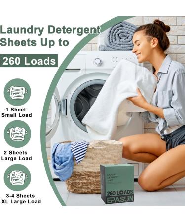 Eco-Friendly Laundry Detergent Sheets | 260 Loads Fresh Scent Plant-Based Hypoallergenic - Buy Online on GoSupps.com