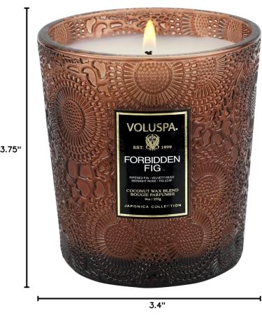 Voluspa Forbidden Fig Candle 9oz | Vegan Coconut Wax | 60 Hour Burn | Classic Boxed Gift | International Shipping - Buy Online on GoSupps.com