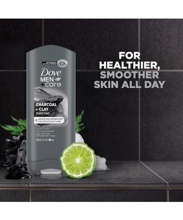 Dove Men+Care Elements Body Wash Charcoal+Clay - Nourishing 13.5 oz Cleanser that Fights Bacteria | International Shipping - Buy Online on GoSupps.com