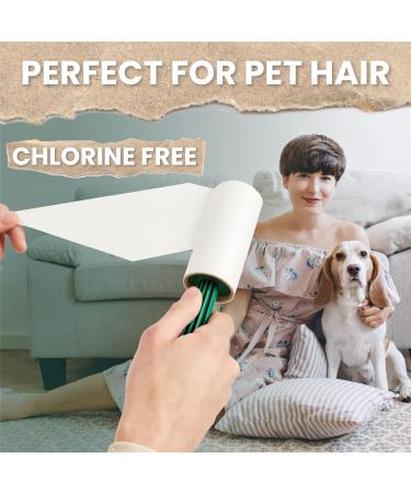 Lint Rollers 95% Recycled - 16 Rolls (24 Sheets) with Handles & Cover | Eco-Friendly Pet Hair Remover for Cats & Dogs - Extra Sticky - Buy Online on GoSupps.com