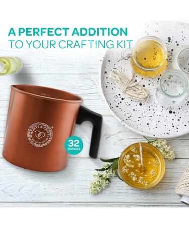Hearts & Crafts 32oz Aluminum Pouring Pot for 2lb Wax - Copper Color | Perfect for Candle Making, Arts & Crafts - Buy Online on GoSupps.com
