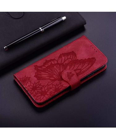 Miagon Wallet Case for Huawei Y6P Flip PU Leather Case with Card Slots and Stand Feature Retro Butterfly Design Protective Cover Red Huawei Y6P Red - Buy Online on GoSupps.com
