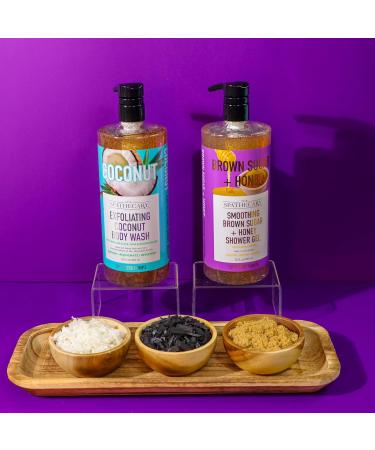 Exfoliating Coconut Body Wash - Refresh & Rejuvenate with African Black Soap & Brown Sugar | 33 oz | International Shipping - Buy Online on GoSupps.com