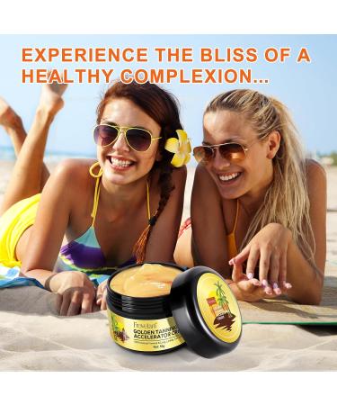 Tanning Accelerator Cream 50g Long Lasting Sunbed Cream Effective in Sun-Beds & Outdoor Sun Rapid Tanning Cream Achieve a Natural Tan with Natural Ingredients - Buy Online on GoSupps.com