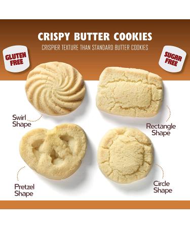 Gluten Free Sugar Free Butter Cookies Variety Tin - 36 Count Traditional Danish Cookies - Premium Assorted Gluten Free Cookies for Diabetics - No Preservatives or Coloring - 12 Ounce Tin - Buy Online on GoSupps.com