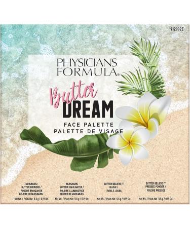 Physicians Formula Butter Dream Quad Palette Face Palette with Bronzer Blush Highlighter and Translucent Powder Infused with Amazonian Butters Creamy Blendable Texture - Buy Online on GoSupps.com