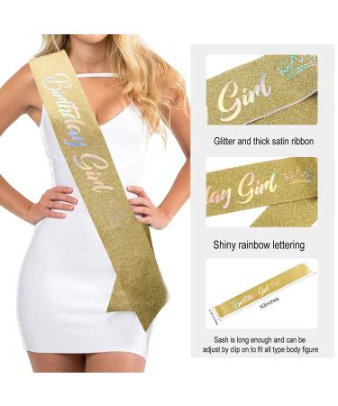 SuPoo Green Birthday Crown and Sash Kit - Rhinestone Tiara with Crystal Headband - Happy Birthday Decorations for Women - Buy Online on GoSupps.com