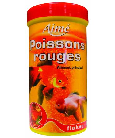Aimé | Goldfish Flakes | Goldfish Food | Complete Food Based on Essential Nutrients | Cereals and Vegetable Protein Extracts | 50 g | 250 ml