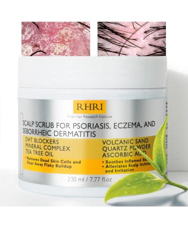 Anti Fungal Pre Shampoo Scalp Scrub for Psoriasis Eczema & Seborrheic Dermatitis | DHT Blockers Mineral Complex & Tea Tree Oil | Soothes Scalp and Promotes Hair Growth for Men & Women