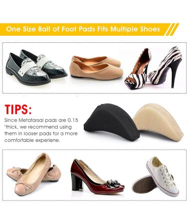 Sibba 8-Piece Toe Filler Inserts - Unisex Breathable Soft Big Toe Plug & Forefoot Pads for High Heel Foot Pain Relief - Ideal for Women & Girls - Black - Buy Online on GoSupps.com