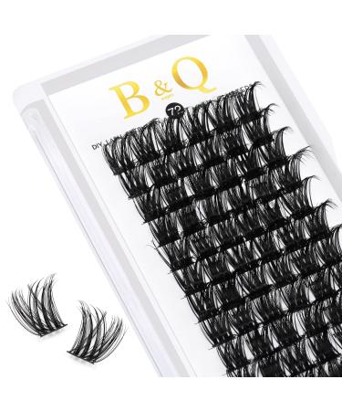 BQ lash single eyelash 72 cluster colored eyelashes individually at home cluster lashes B19 B02 B09 black eyelashes for DIY eyelash extensions DIY eyelash bushes (B19 D-10mm) D-10 mm B 19
