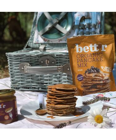 Bett'r Pancake Mix - Organic Vegan Gluten-Free Baking Mix | 6 x 400g | 25 Delicious Pancakes - Buy Online on GoSupps.com