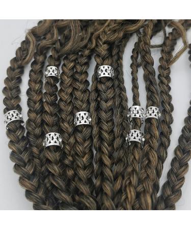 Flosius 50 Pieces Silver Dreadlock Jewelry - Strass Hair Rings & Adjustable Metal Cuffs with Mini Hair Gums | Stylish Dread Braids Accessories - Buy Online on GoSupps.com