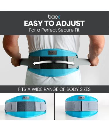 BACK Lower Back Brace - Unisex Adjustable Lumbar Support Belt for Pain Relief | London Spine Clinic Approved (S-M - Buy Online on GoSupps.com